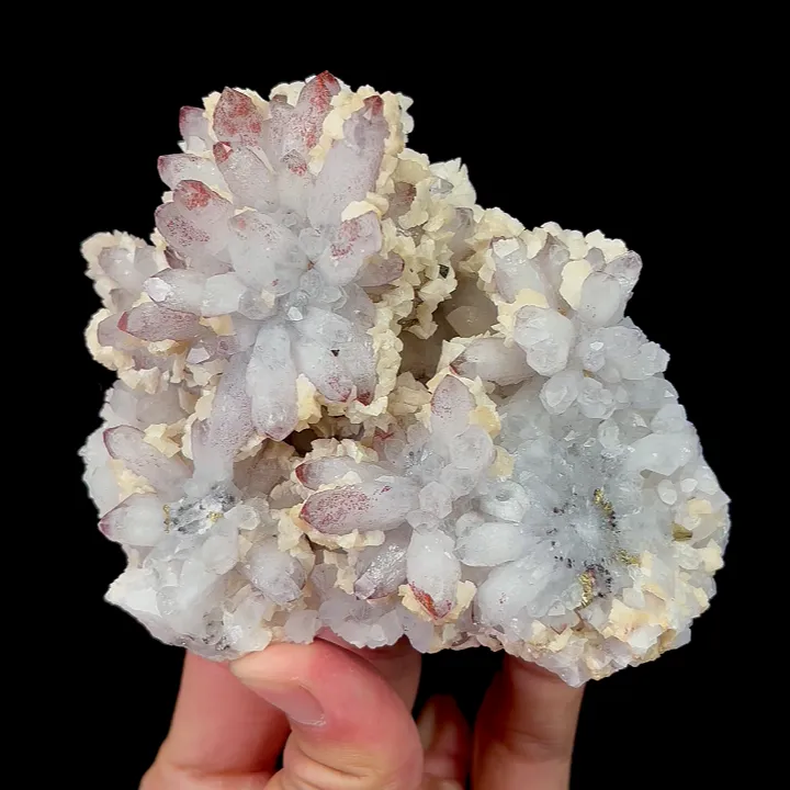 Natural Purple Cubic Illusion Fluorite,flower shape Mineral Specimen: YAOGANGSHAN (115*45*90mm) image