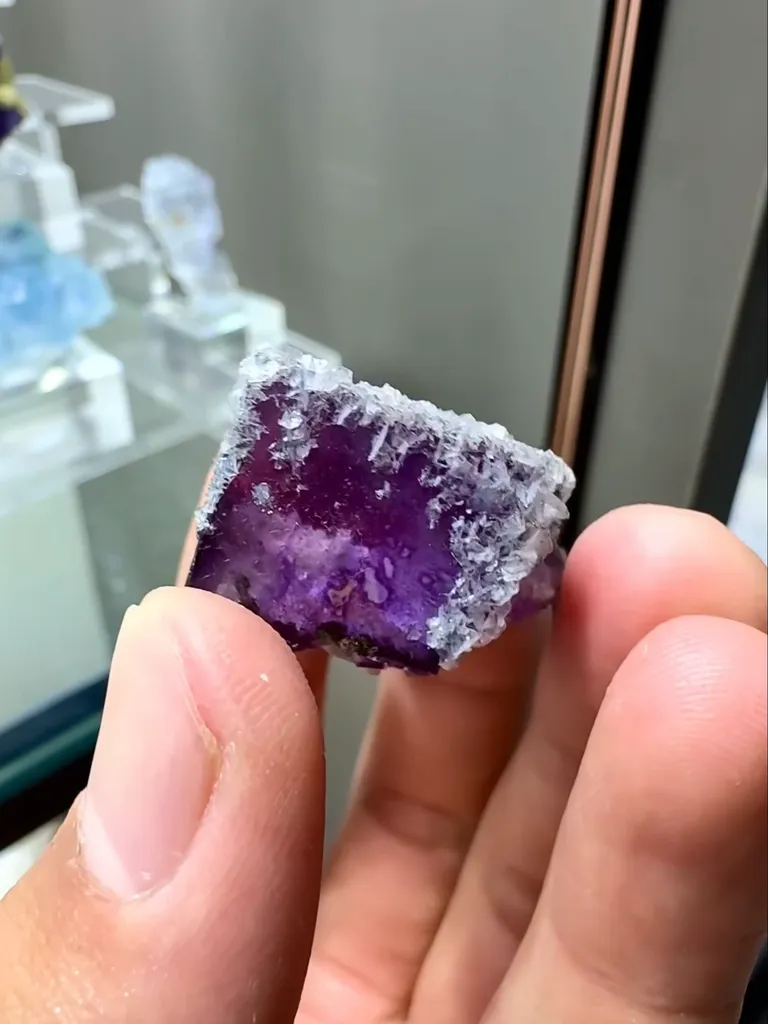 Natural Purple Cubic Phantom Fluorite comes from Yaogangxian,Hunan 20*25*15MM - image 2