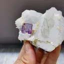 Natural Purple Cubic with Quartz and Calcite Symbiosis comes from Yaogangxian,Hunan 60*60*50MM - image 3
