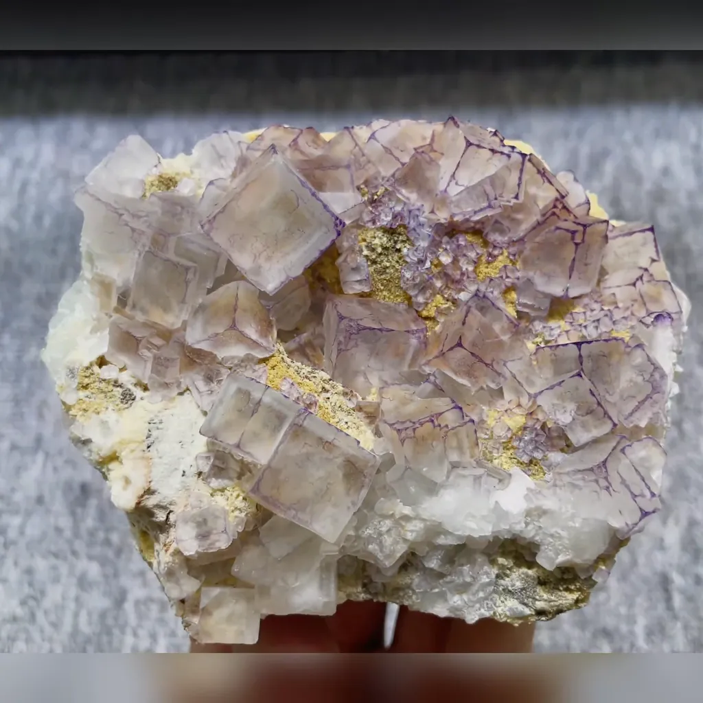 Natural Purple Edge Fluorite comes from Guizhou,China 110*90*45MM image