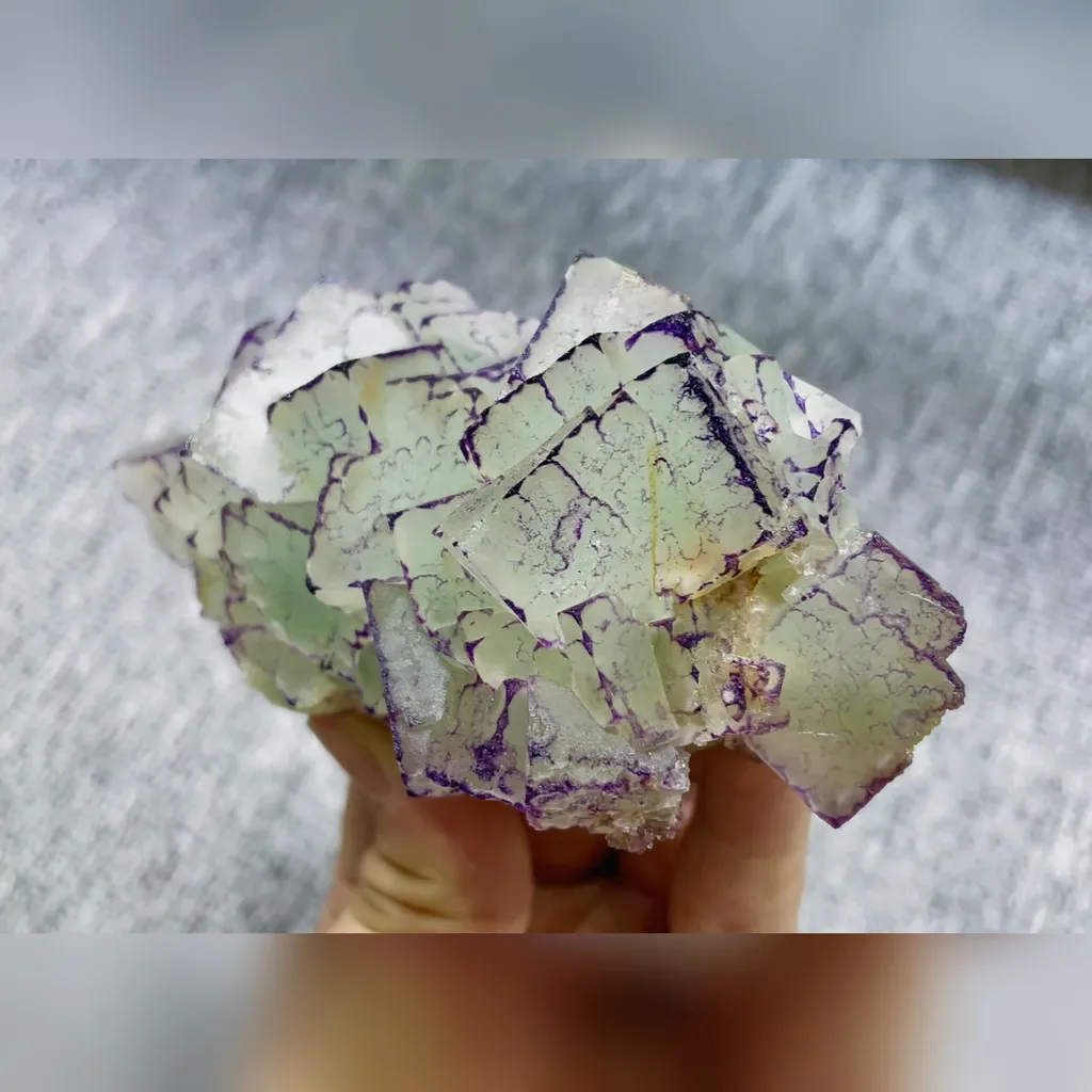 Natural Purple Edged Fluorite comes from Guizhou,China 105*55*45MM - image 2