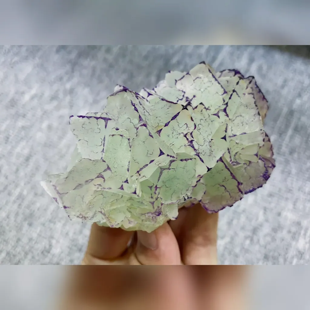 Natural Purple Edged Fluorite comes from Guizhou,China 105*55*45MM - image 3