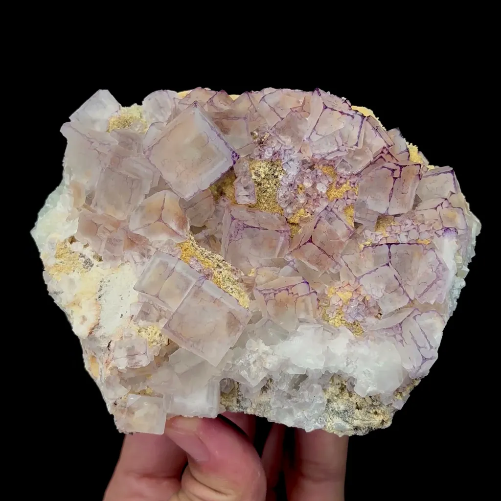Natural Purple-Edged Fluorite Mineral Specimen,High Quality Specimen,GUIZHOU,CHINA(110*90*45mm) image