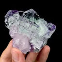 Natural Purple-Edged Green Stepped Fluorite Mineral Specimen,High Quality Specimen,ZHEJIANG,CHINA(72*64*35mm) - image 3