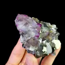 Natural Purple Fluorite and Arsenopyrite, Mineral Specimen:Yaogangxian,Hunan (80*55*30MM) - image 3