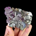 Natural Purple Fluorite and Arsenopyrite, Mineral Specimen:Yaogangxian,Hunan (80*55*30MM) - image 4