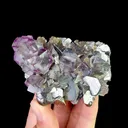 Natural Purple Fluorite and Arsenopyrite, Mineral Specimen:Yaogangxian,Hunan (80*55*30MM) - image 1