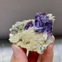 Natural Purple Fluorite and Arsenopyrite Symbiosis with Quartz and Mica comes from Yaogangxian,Hunan 50*45*25MM - image 3