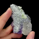 Natural Purple Fluorite and Bismuthinite Mineral Specimen,High Quality Specimen,YAO GANG XIAN,HUNAN,CHINA(35*60*15mm) - image 4