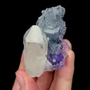 Natural Purple Fluorite and Bismuthinite Mineral Specimen,High Quality Specimen,YAO GANG XIAN,HUNAN,CHINA(35*60*15mm) - image 3