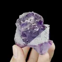 Natural Purple Fluorite and Bismuthinite Mineral Specimen,High Quality Specimen,YAO GANG XIAN,HUNAN,CHINA(45*50*45mm) - image 3