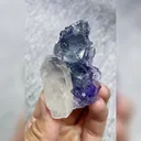 Natural Purple Fluorite and Bismuthinite Symbiosis 35*60*15MM - image 2