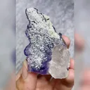 Natural Purple Fluorite and Bismuthinite Symbiosis 35*60*15MM - image 3