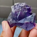Natural Purple Fluorite and Bismuthinite Symbiosis comes from Yaogangxian,Hunan 45*50*45MM - image 3