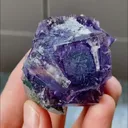 Natural Purple Fluorite and Bismuthinite Symbiosis comes from Yaogangxian,Hunan 45*50*45MM - image 2