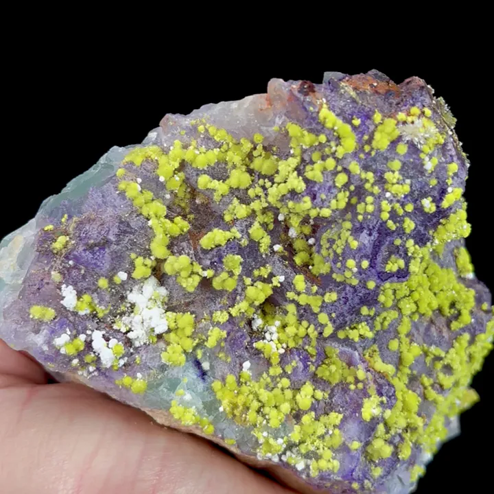 Natural Purple Fluorite and Bultfonteinite, Mineral Specimen:GUIZHOU (140*75*105mm) - image 2