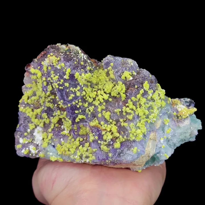 Natural Purple Fluorite and Bultfonteinite, Mineral Specimen:GUIZHOU (140*75*105mm) image