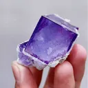 Natural Purple Fluorite and Calcite comes from Yaogangxian,Hunan 40*40*25MM - image 3