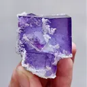 Natural Purple Fluorite and Calcite comes from Yaogangxian,Hunan 40*40*25MM - image 5