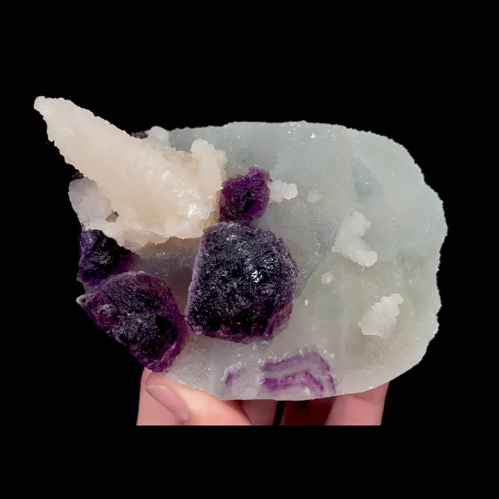 Natural Purple Fluorite and Calcite, Mineral Specimen:  Chenzhou,Hunan (110*80*45MM) - image 6