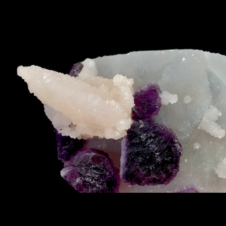 Natural Purple Fluorite and Calcite, Mineral Specimen:  Chenzhou,Hunan (110*80*45MM) - image 4