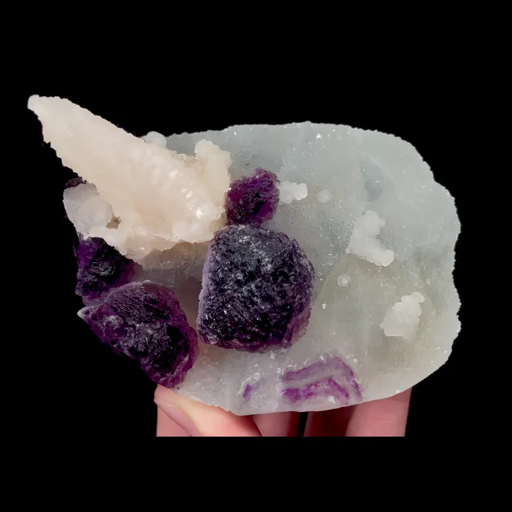 Natural Purple Fluorite and Calcite, Mineral Specimen:  Chenzhou,Hunan (110*80*45MM) - image 5