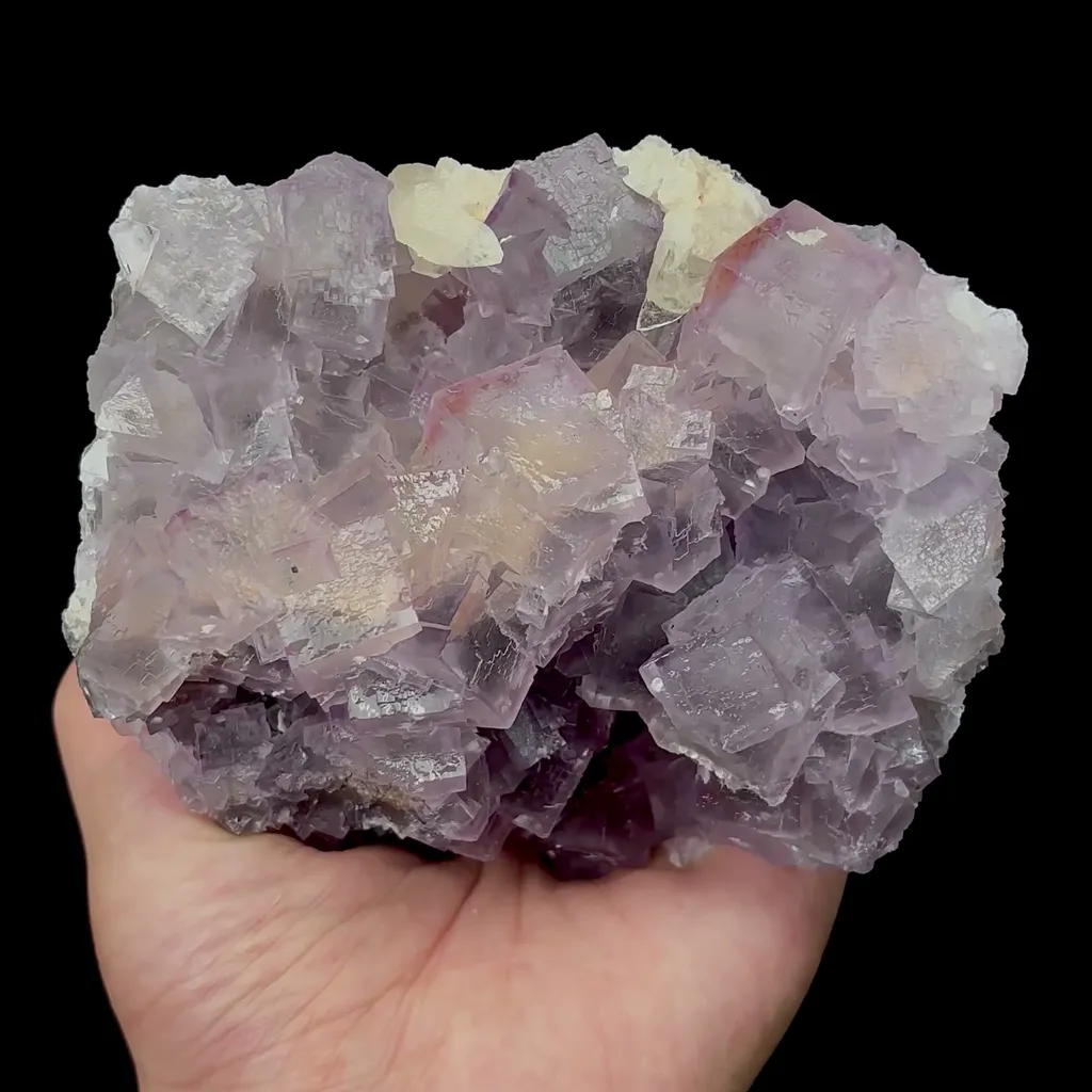 Natural Purple Fluorite and Calcite Mineral Specimen,High Quality Specimen,GUIZHOU,CHINA(108*98*48mm) image