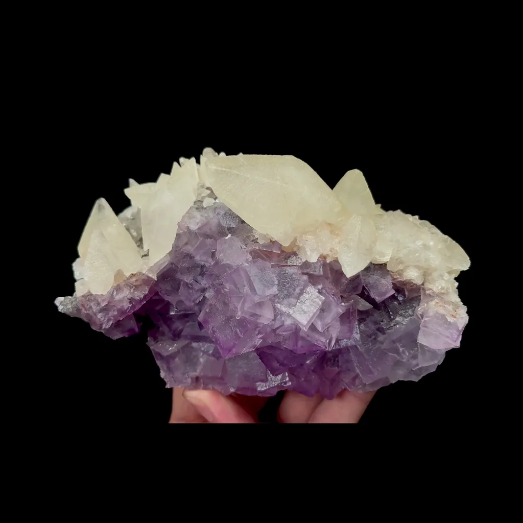 Natural Purple Fluorite and Calcite Mineral Specimen,High Quality Specimen,GUIZHOU,CHINA(145*87*60mm) - image 2