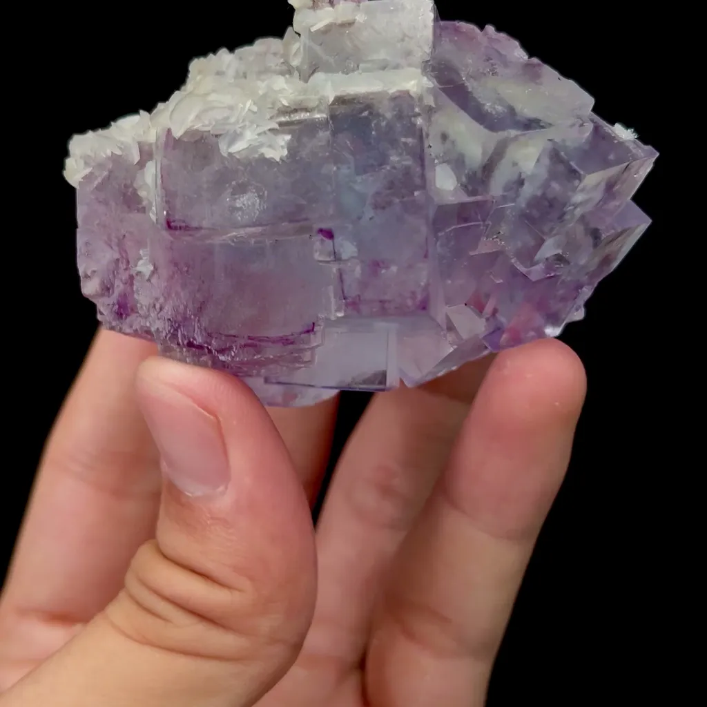Natural Purple Fluorite and Calcite Mineral Specimen,High Quality Specimen,YAO GANG XIAN,HUNAN,CHINA(66*51*33mm) - image 3