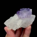 Natural Purple Fluorite and Calcite Mineral Specimen,High Quality Specimen,YAO GANG XIAN,HUNAN,CHINA(75*44*26mm) - image 1