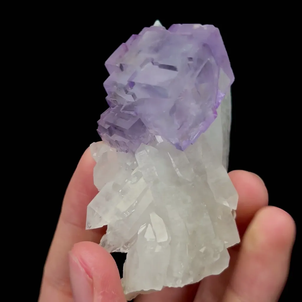 Natural Purple Fluorite and Calcite Mineral Specimen,High Quality Specimen,YAO GANG XIAN,HUNAN,CHINA(75*44*26mm) - image 2