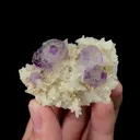 Natural Purple Fluorite and Calcite, Mineral Specimen:Shangbao,Hunan (50*40*20MM) - image 1
