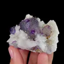 Natural Purple Fluorite and Calcite, Mineral Specimen:Shangbao,Hunan (75*45*30MM) - image 2
