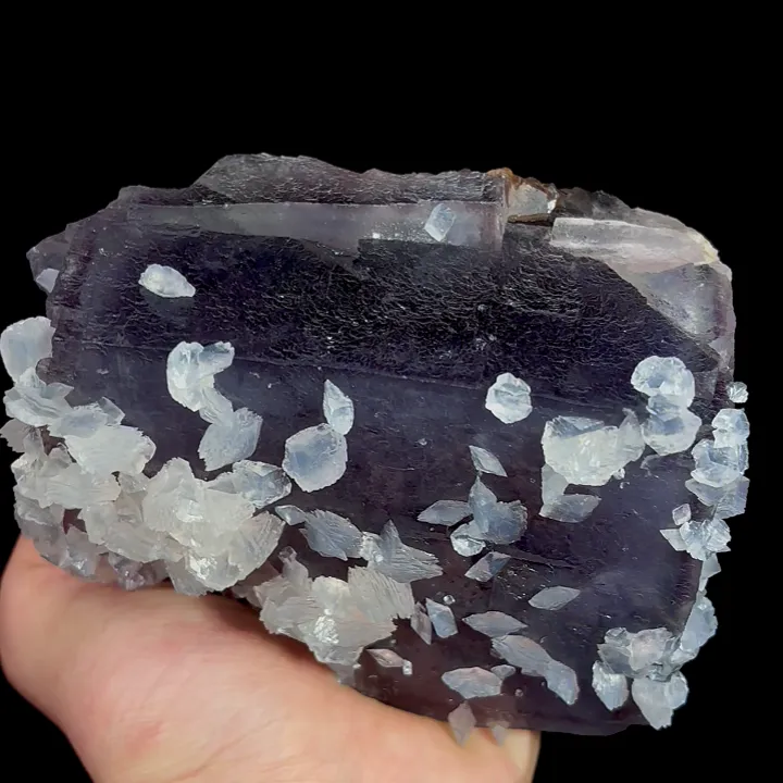 Natural Purple Fluorite and Calcite, Mineral Specimen:Xianghualing,Hunan (110*85*70MM) - image 4