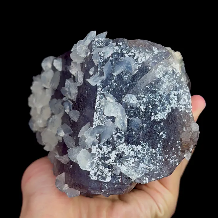 Natural Purple Fluorite and Calcite, Mineral Specimen:Xianghualing,Hunan (110*85*70MM) - image 3