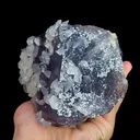 Natural Purple Fluorite and Calcite, Mineral Specimen:Xianghualing,Hunan (110*85*70MM) - image 3
