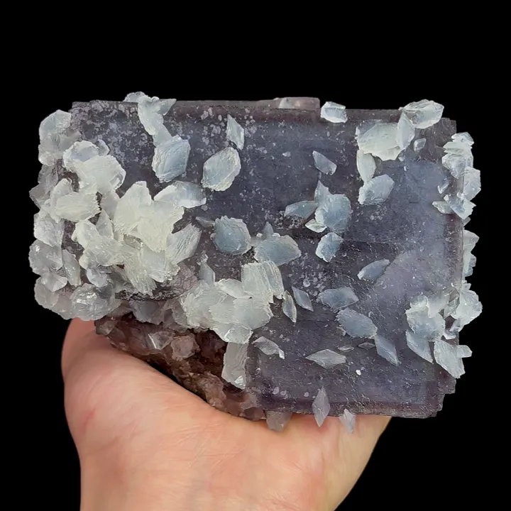 Natural Purple Fluorite and Calcite, Mineral Specimen:Xianghualing,Hunan (110*85*70MM) - image 5