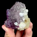 Natural Purple Fluorite and Calcite, Mineral Specimen:Yaogangxian,Hunan (55*55*35MM) - image 3