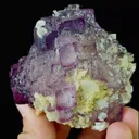 Natural Purple Fluorite and Calcite, Mineral Specimen:Yaogangxian,Hunan (55*65*60MM) - image 2