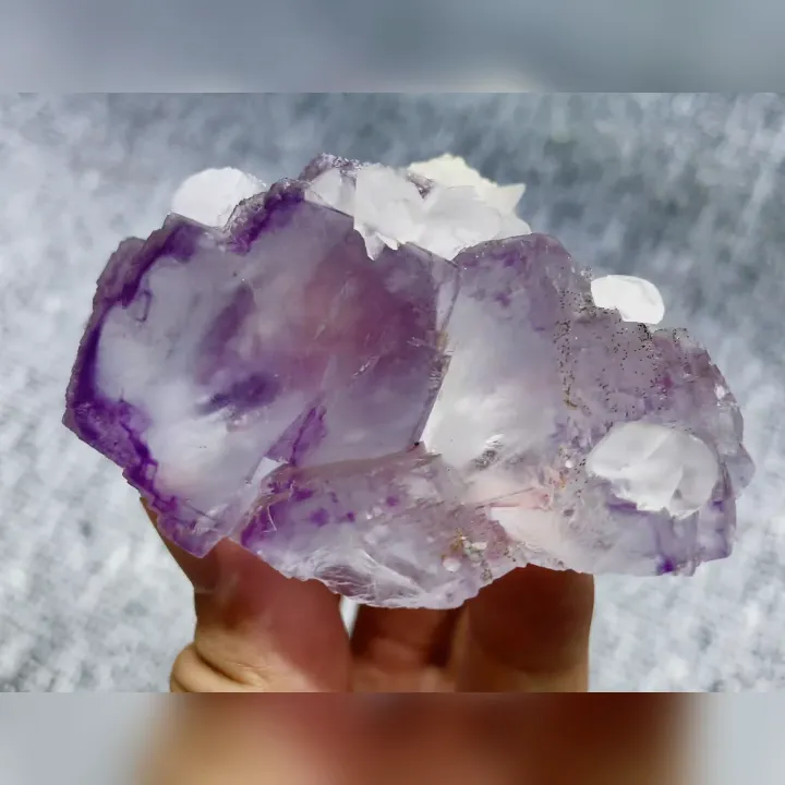 Natural Purple Fluorite and Calcite, Mineral Specimen:Yaogangxian,Hunan（80*30*45MM） - image 2