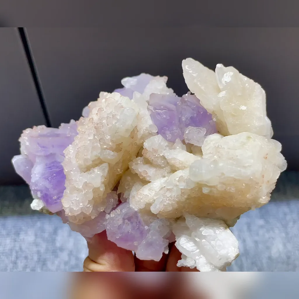 Natural Purple Fluorite and Calcite Symbiosis comes from Anhui,China 110*80*50MM - image 2