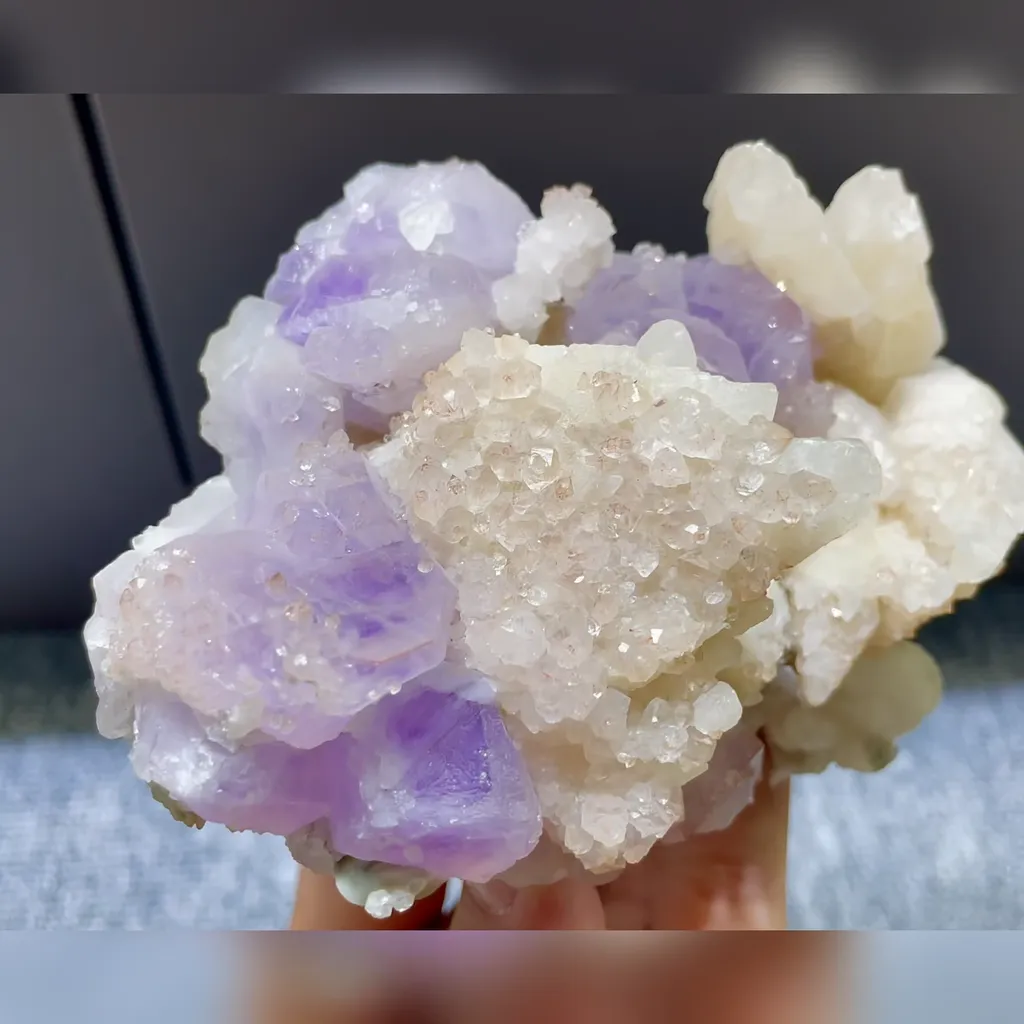 Natural Purple Fluorite and Calcite Symbiosis comes from Anhui,China 110*80*50MM - image 3