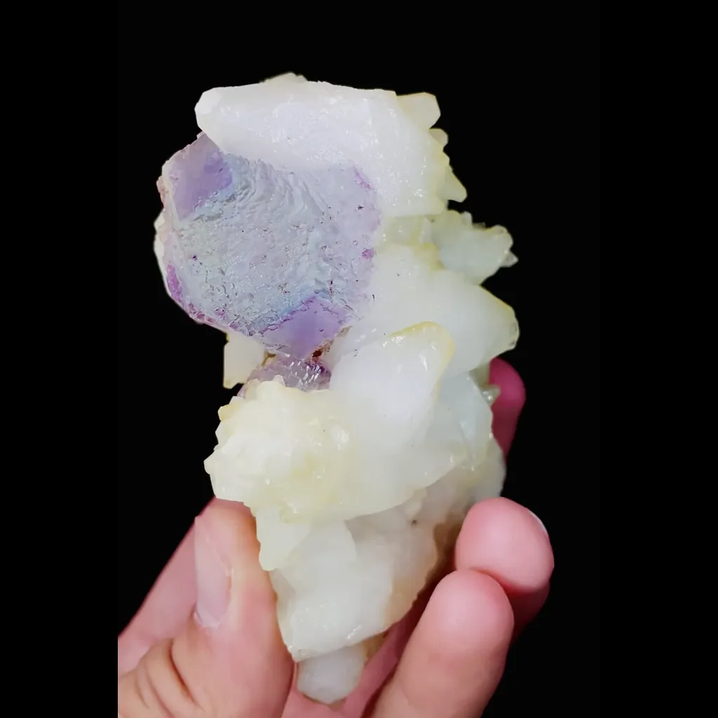 Natural Purple Fluorite and Calcite Symbiosis comes from Shangbao,Hunan 50*90*55MM - image 2