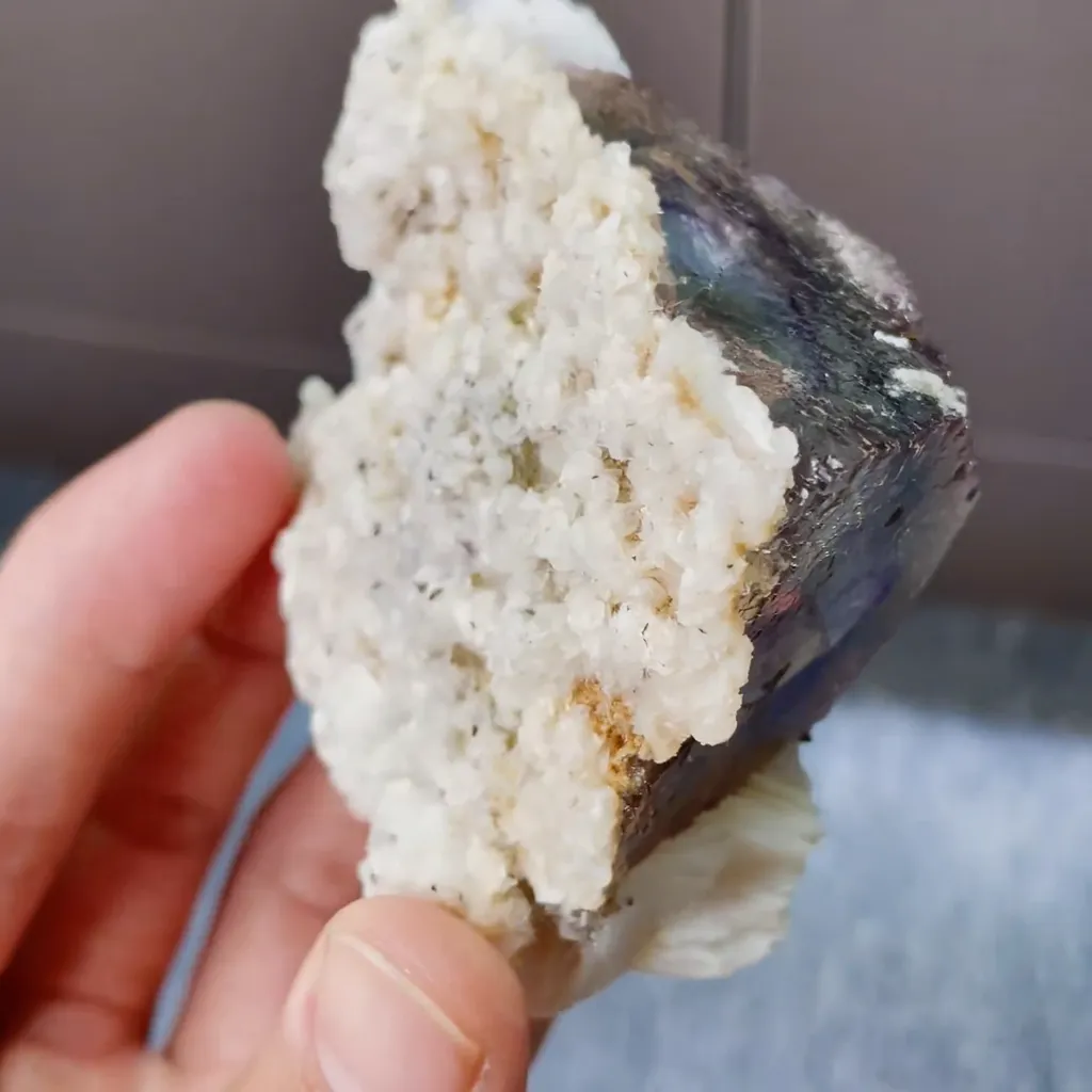 Natural Purple Fluorite and Calcite Symbiosis comes from Yaogangxian,Hunan 65*35*55MM - image 5