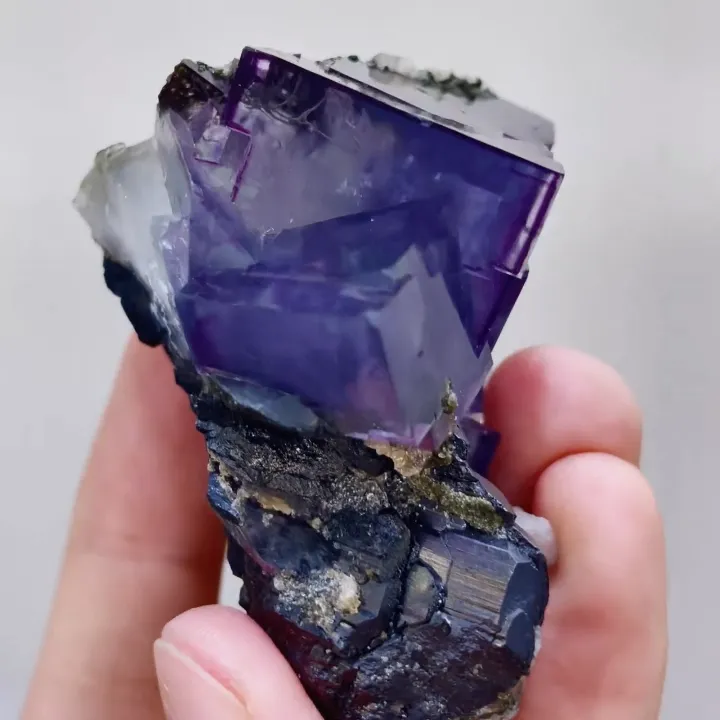 Natural Purple Fluorite and Calcite Symbiosis comes from Yaogangxian,Hunan40*60*40MM - image 4