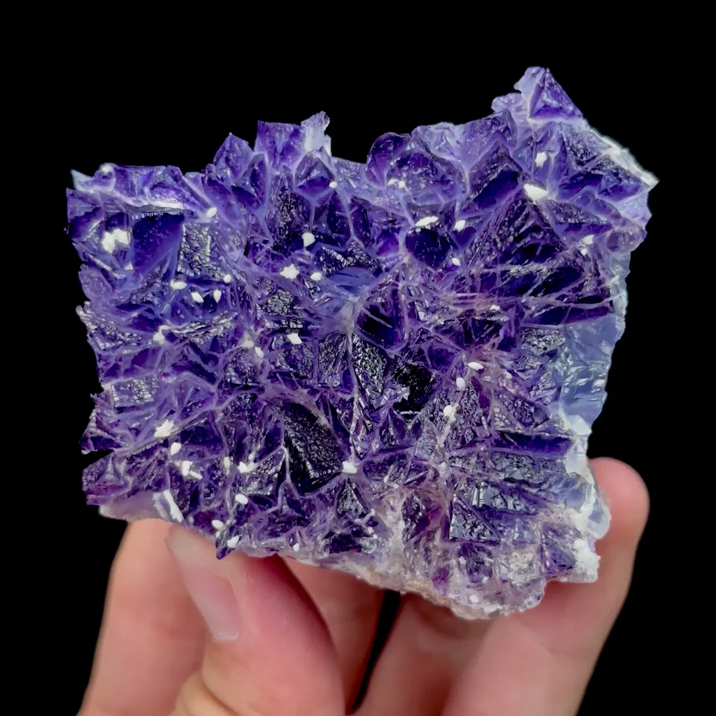 Natural Purple Fluorite and Calcite Symbiosis comes from Yindu,Inner Mongolia 70*65*20MM - image 3
