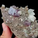 Natural Purple Fluorite and Calcite,Cube Mineral Specimen:YAOGANGXIAN,China (60*35*00mm) - image 2
