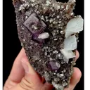 Natural Purple Fluorite and Calcite,Cube Mineral Specimen:YAOGANGXIAN,China (60*35*00mm) - image 5