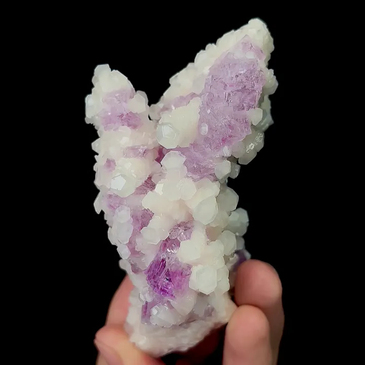 Natural Purple Fluorite and Calcite,Granulate Mineral Specimen:YAOGANGXIAN (100*55*55mm) image