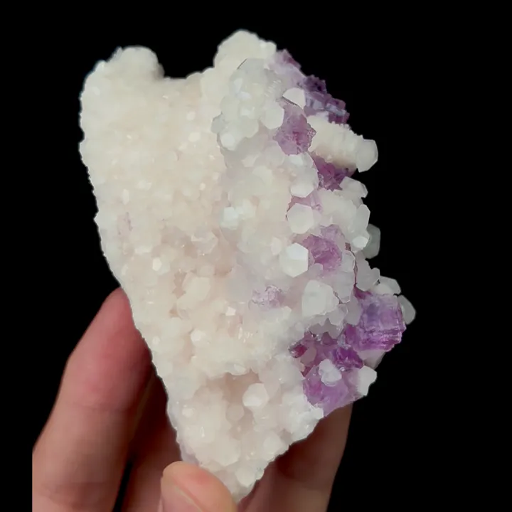 Natural Purple Fluorite and Calcite,Granulate Mineral Specimen:YAOGANGXIAN (100*55*55mm) - image 3